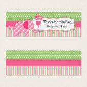 ベビー散水赤ちゃんシャワーありがとうラベル (正面&裏面)