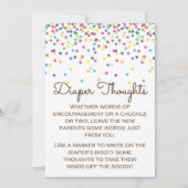 ベビー散水赤ちゃんシャワーゲームのサインサイズ5x7" 招待状 (正面)