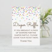 ベビー散水赤ちゃんシャワーゲームのサインサイズ5x7" 招待状 (スタンド正面)