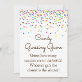 ベビー散水赤ちゃんシャワーゲームのサインサイズ5x7" 招待状 (正面)