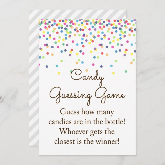 ベビー散水赤ちゃんシャワーゲームのサインサイズ5x7" 招待状 (正面/裏面)