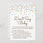 ベビー散水赤ちゃんシャワーゲームのサインサイズ5x7" 招待状 (正面/裏面)