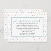 ベビー散水赤ちゃんシャワーブックの挿入要求 インビテーションポストカード (正面/裏面)