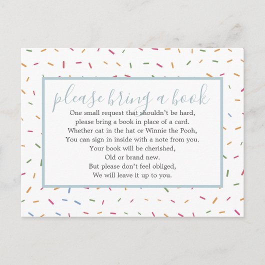 ベビー散水赤ちゃんシャワーブックの挿入要求 インビテーションポストカード (正面)