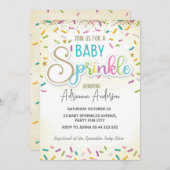 ベビー散水赤ちゃんシャワー男女兼用パーティー 招待状 (正面/裏面)