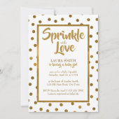 ベビー散水赤ちゃんシャワー黄金の招待 招待状 (正面)