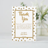 ベビー散水赤ちゃんシャワー黄金 サンキューカード (スタンド正面)