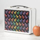 ベビー数々のユニコーン色ブラックメタル弁当箱 メタルランチボックス (インサイチュ)