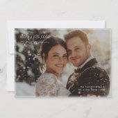 ベビー新婚初めてのクリスマス外は寒い シーズンカード (正面)