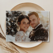 ベビー新婚初めてのクリスマス外は寒い シーズンカード