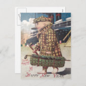 ベビー新年シガーゴルフバッグ船 シーズンポストカード (正面/裏面)