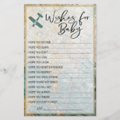 ベビー旅行の願い赤ちゃんシャワーのゲストメモリ (正面)