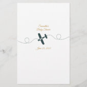 ベビー旅行の願い赤ちゃんシャワーのゲストメモリ (裏面)