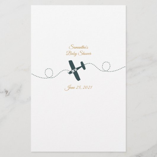 ベビー旅行の願い赤ちゃんシャワーのゲストメモリ (裏面)