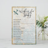 ベビー旅行の願い赤ちゃんシャワーのゲストメモリ (スタンド正面)