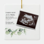 ベビー明けユーカリ植物妊娠アナウンクス セラミックオーナメント (裏面)
