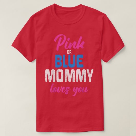 ベビー明らかにするパーティー未来mommy妊娠ジェンダー tシャツ (デザイン正面)