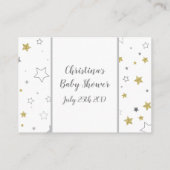 ベビー星風船性別でシャワーが明らかになる本 エンクロージャーカード (裏面)