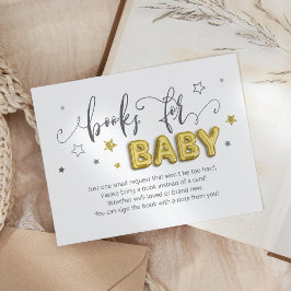 ベビー星風船性別でシャワーが明らかになる本 エンクロージャーカード