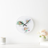 ベビー昼寝 ラウンド壁時計 (ホーム)