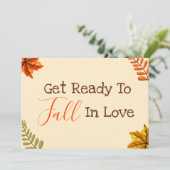 ベビー暴露 |秋写真妊娠のお知らせ 案内状 (スタンド正面)