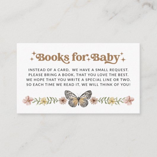 ベビー書依頼カード用の小さな山花本 エンクロージャーカード (正面)