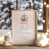 ベビー書冬のピンクの本ベビーポー ポスター