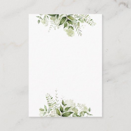 ベビー書要請赤ちゃんシャワー用ブック エンクロージャーカード (裏面)