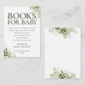 ベビー書要請赤ちゃんシャワー用ブック エンクロージャーカード (正面/裏面)