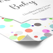 「ベビー書」標識 | ジェンダーが赤ちゃんのシャワーを明らかにする ポスター (角)