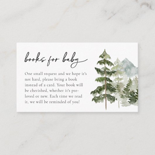 ベビー書 |赤ちゃんシャワー エンクロージャーカード (正面)