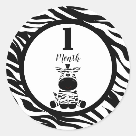 ベビー月スタンプ ラウンドシール (正面)