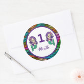 ベビー月スタンプ ラウンドシール (封筒)