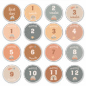 ベビー月次マイルストーンステッカー シール (正面)