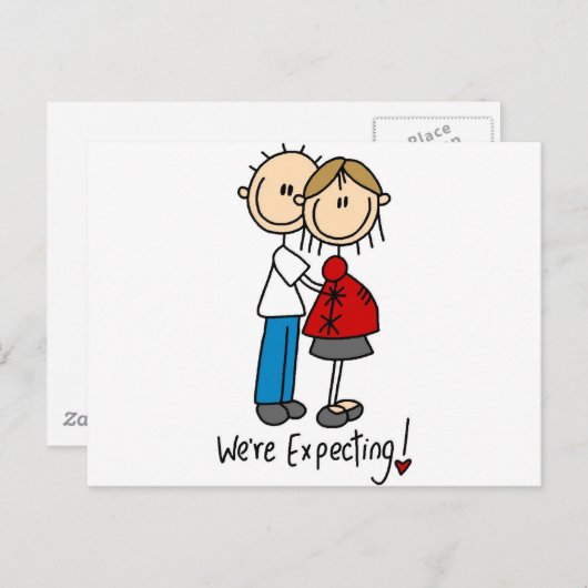 ベビー服とプレゼントを用意してる ポストカード (正面/裏面)