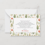 ベビー服の洗濯 ベビーシャワーのお礼 ノートカード (裏面)