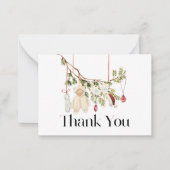 ベビー服の洗濯 ベビーシャワーのお礼 ノートカード (正面)