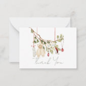 ベビー服の洗濯 ベビーシャワー お礼 ノートカード (正面)