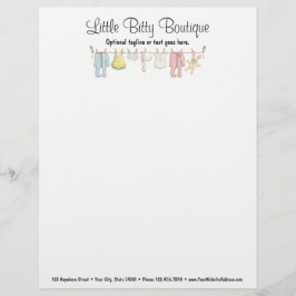 ベビー服専門店の看板 赤ちゃん 手作り洋服店 レターヘッド