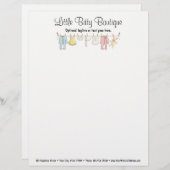 ベビー服専門店の看板 赤ちゃん 手作り洋服店 レターヘッド (正面/裏面)