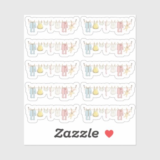 ベビー服 ラインアップ 幼児 手作り計画帳 シール (シート)