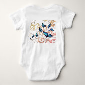 ベビー服　雲と蝶 ベビーボディスーツ (裏面)