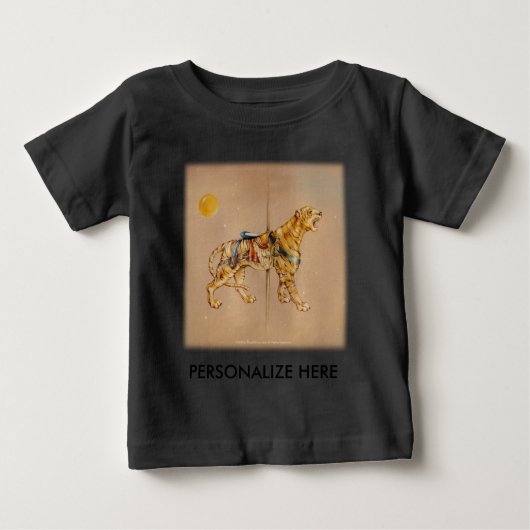 ベビー服、Tシャツ - カルーセルタイガー ベビーTシャツ (正面)
