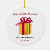 ベビー期限 | 母子妊娠の明るさを期待する セラミックオーナメント (裏面)