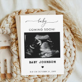 ベビー来の間のソノグラム妊娠発表 招待状