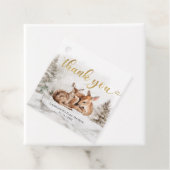 ベビー森の外で寒い鹿の赤ちゃんシャワー フェイバータグ (インサイチュ)