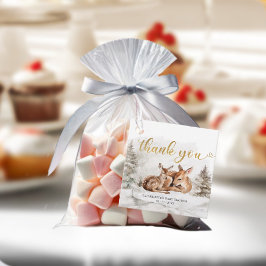 ベビー森の外で寒い鹿の赤ちゃんシャワー フェイバータグ