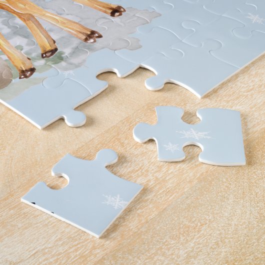 ベビー森林動物パーソナライズされた林 ジグソーパズル (側面)