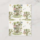 ベビー森林動物用ブックス水彩シャワー エンクロージャーカード (裏面)