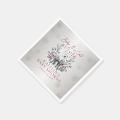 ベビー極熊の赤ちゃんシャワー外が冷たい スタンダードカクテルナプキン (角)